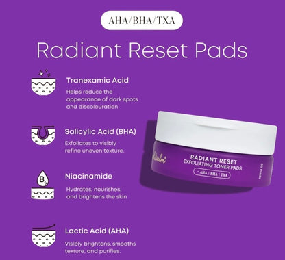 Radiant Reset Exfoliating Toner Pads